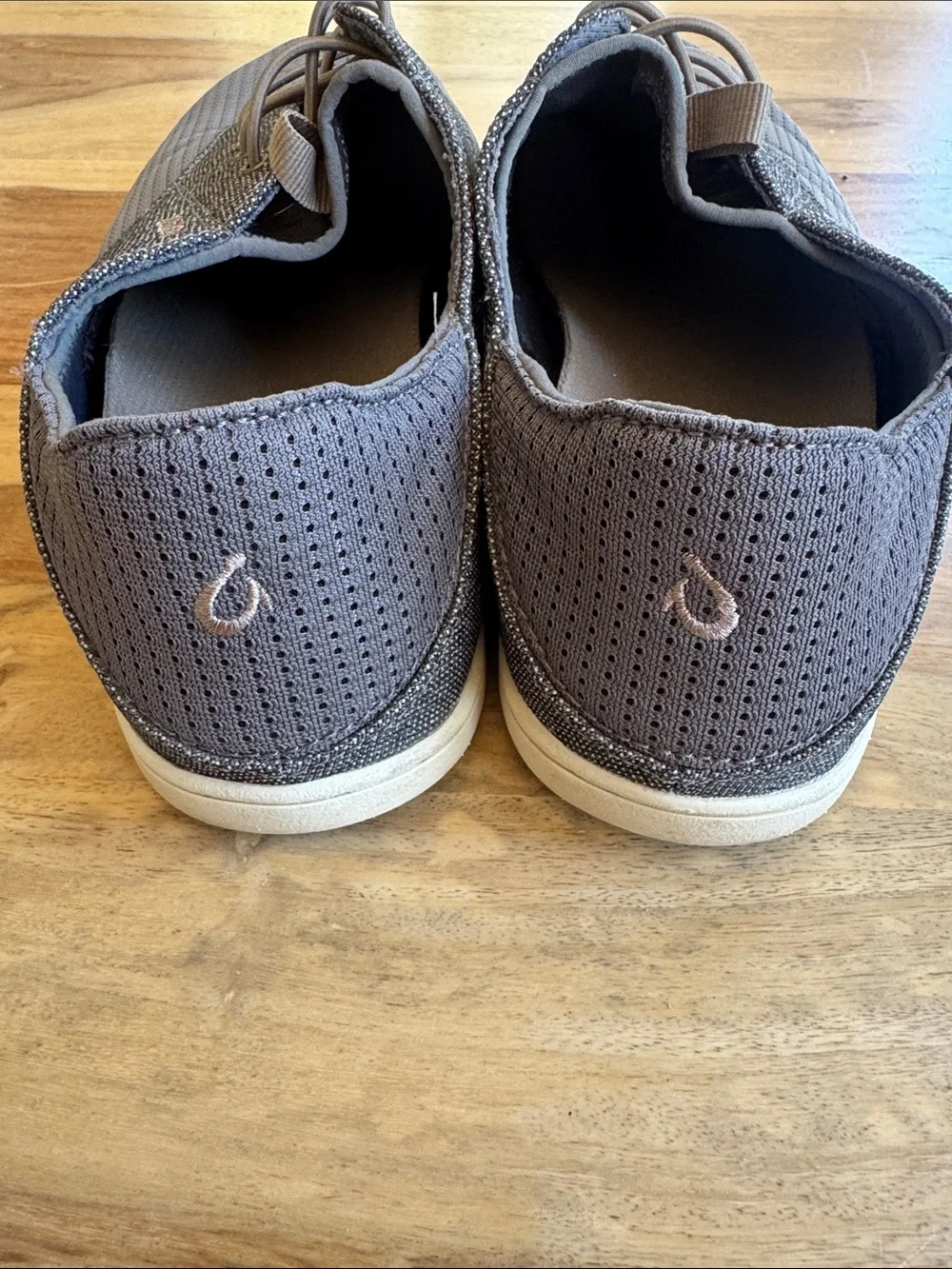 Okulai Nohea Moku Men’s Charcoal Gray No Tie Boat Shoes 9.5